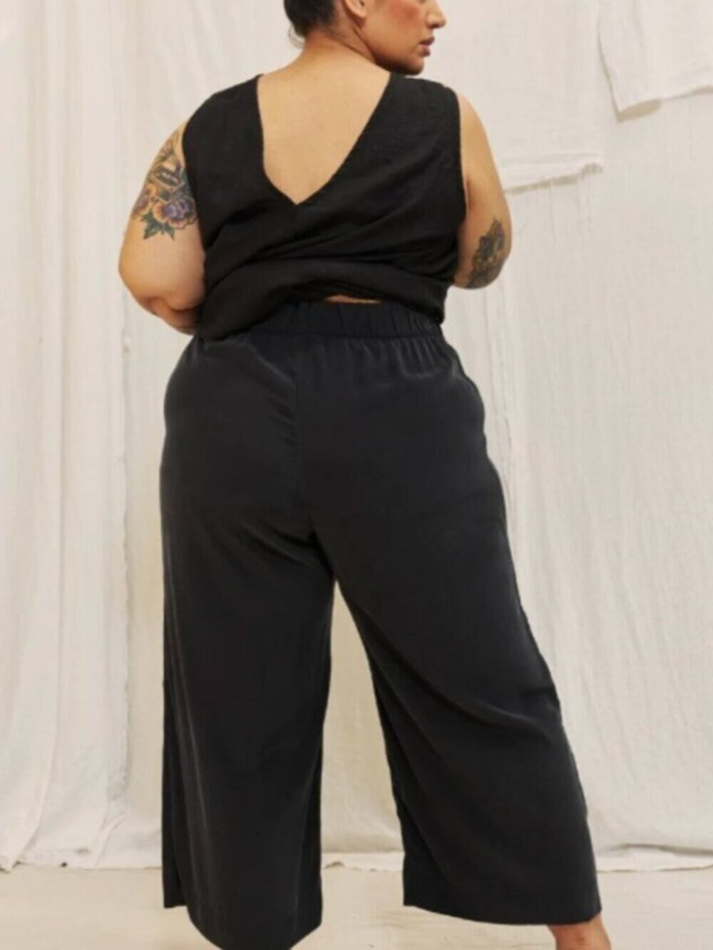 Elizabeth Suzann Black Silk Florence pants Medium